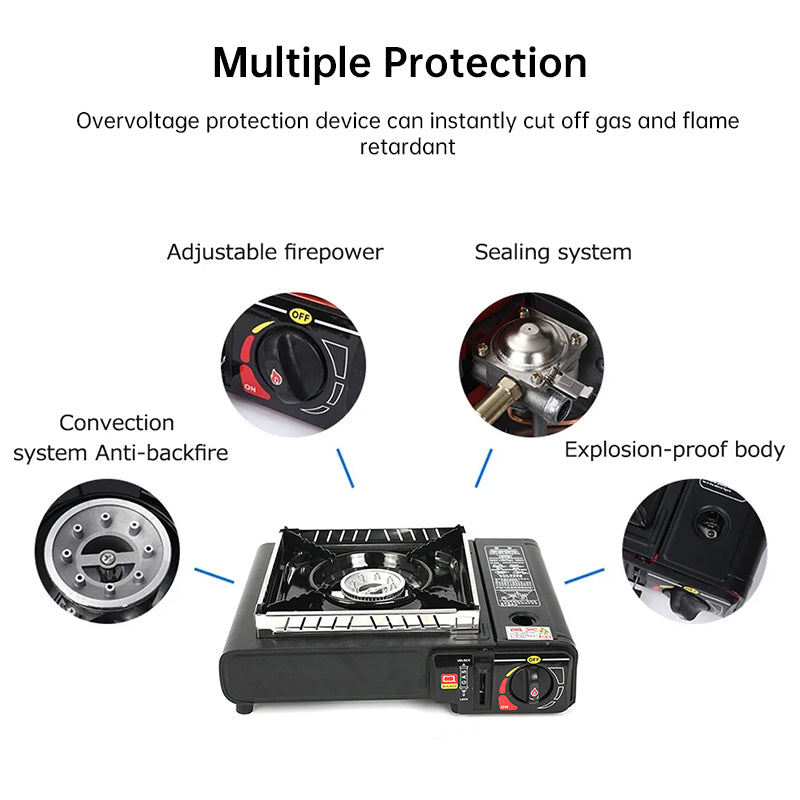 Single - burner Butane Camping Stove, windproof, adjustable, portable