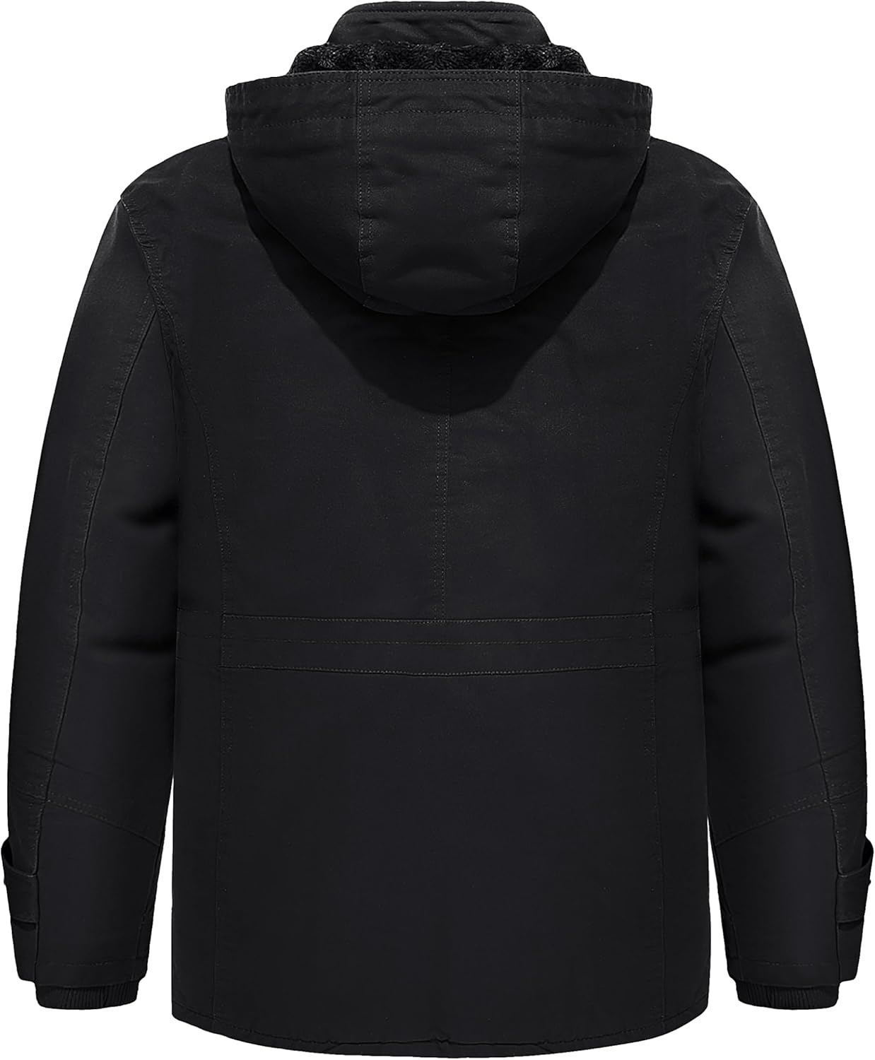 7DAY'S Men's Winter Jacket Cotton Military Jackets Fleece Lined Thick Work Warm Cargo Coats with Hooded