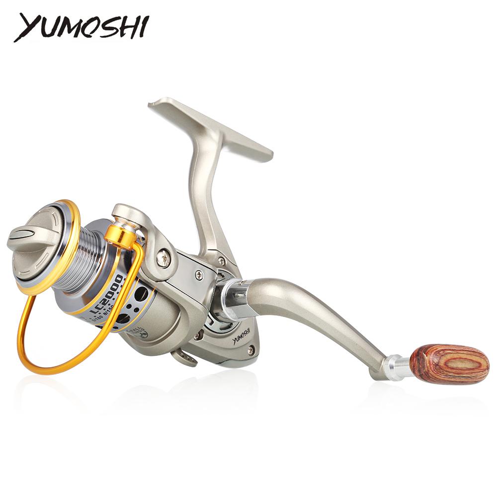 YUMOSHI Lightweight Metal 12BB LC1000-7000 Series 5.5:1 Spinning Fishing Reel Trolling Reel
